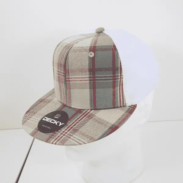 Decky 6015 H/C Plaid Cap White 203 White / One Size Fits Most