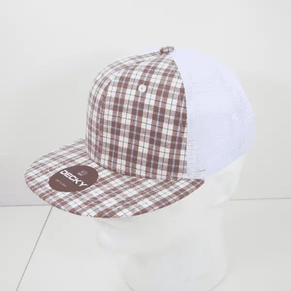 Decky 6015 H/C Plaid Cap - White 229 - White / One Size Fits Most