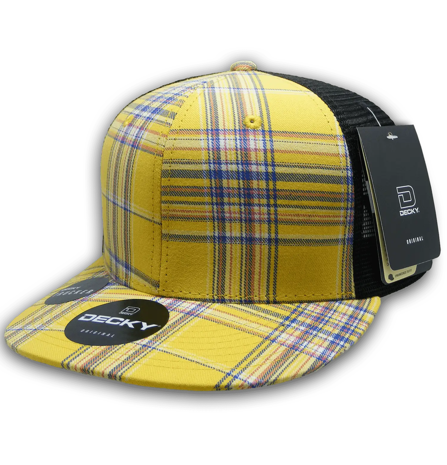 Decky 6016 H/C Plaid Cap Black 103 White / One Size Fits Most