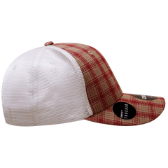 Decky 6017 M/C Plaid Cap - White 101 - White / One Size Fits Most