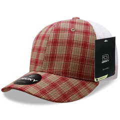 Decky 6017 M/C Plaid Cap - White 101 - White / One Size Fits Most