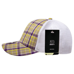 Decky 6017 M/C Plaid Cap - White 111 - White / One Size Fits Most