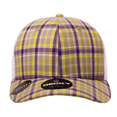 Decky 6017 M/C Plaid Cap - White 111 - White / One Size Fits Most