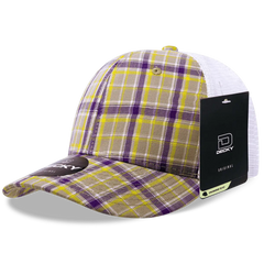 Decky 6017 M/C Plaid Cap - White 111 - White / One Size Fits Most