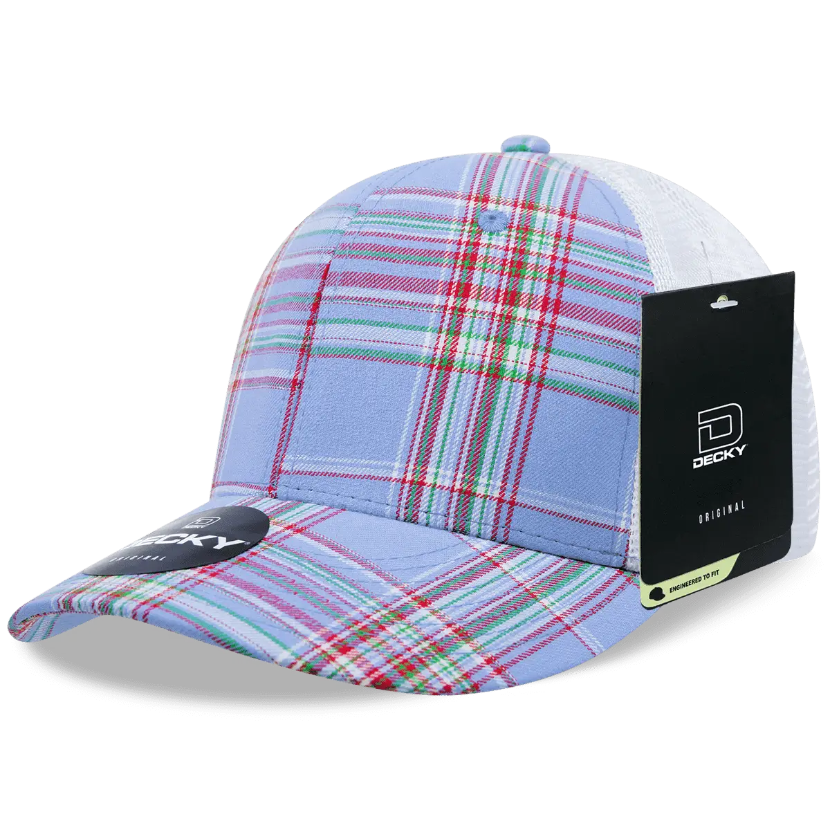 Decky 6017 M/C Plaid Cap - White 112 - White / One Size Fits Most