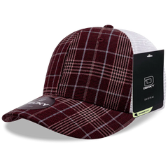 Decky 6017 M/C Plaid Cap - White 125 - White / One Size Fits Most