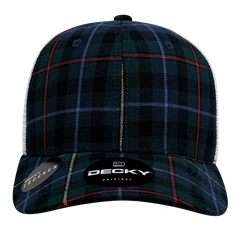 Decky 6017 M/C Plaid Cap - White 126 - White / One Size Fits Most