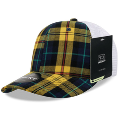 Decky 6017 M/C Plaid Cap - White 129 - White / One Size Fits Most