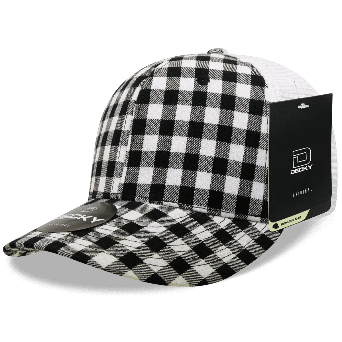 Decky 6017 M/C Plaid Cap - White 151 - White / One Size Fits Most