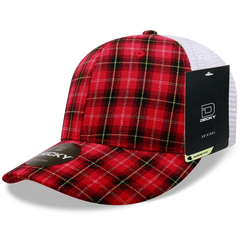 Decky 6017 M/C Plaid Cap - White 155 - White / One Size Fits Most