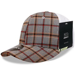 Decky 6017 M/C Plaid Cap - White 161 - White / One Size Fits Most