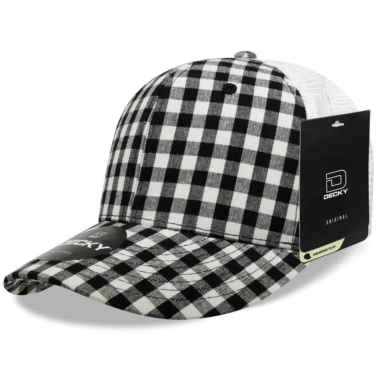 Decky 6017 M/C Plaid Cap White 165 White / One Size Fits Most