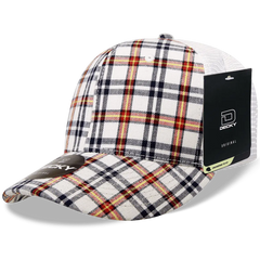 Decky 6017 M/C Plaid Cap - White 177 - White / One Size Fits Most