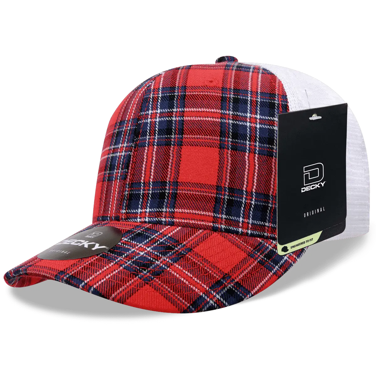 Decky 6017 M/C Plaid Cap White 180 White / One Size Fits Most