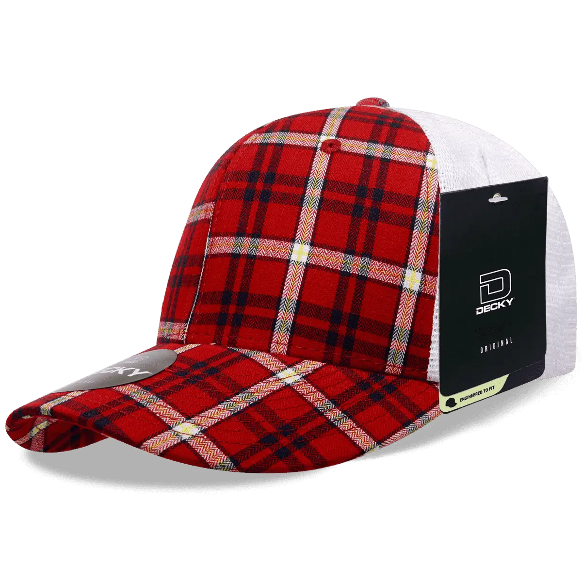 Decky 6017 M/C Plaid Cap - White 181 - White / One Size Fits Most