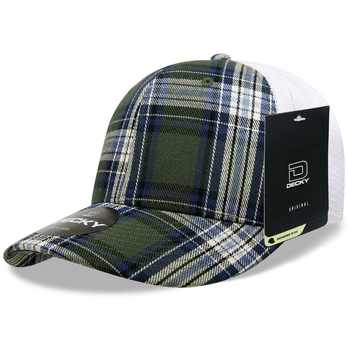 Decky 6017 M/C Plaid Cap White 185 White / One Size Fits Most