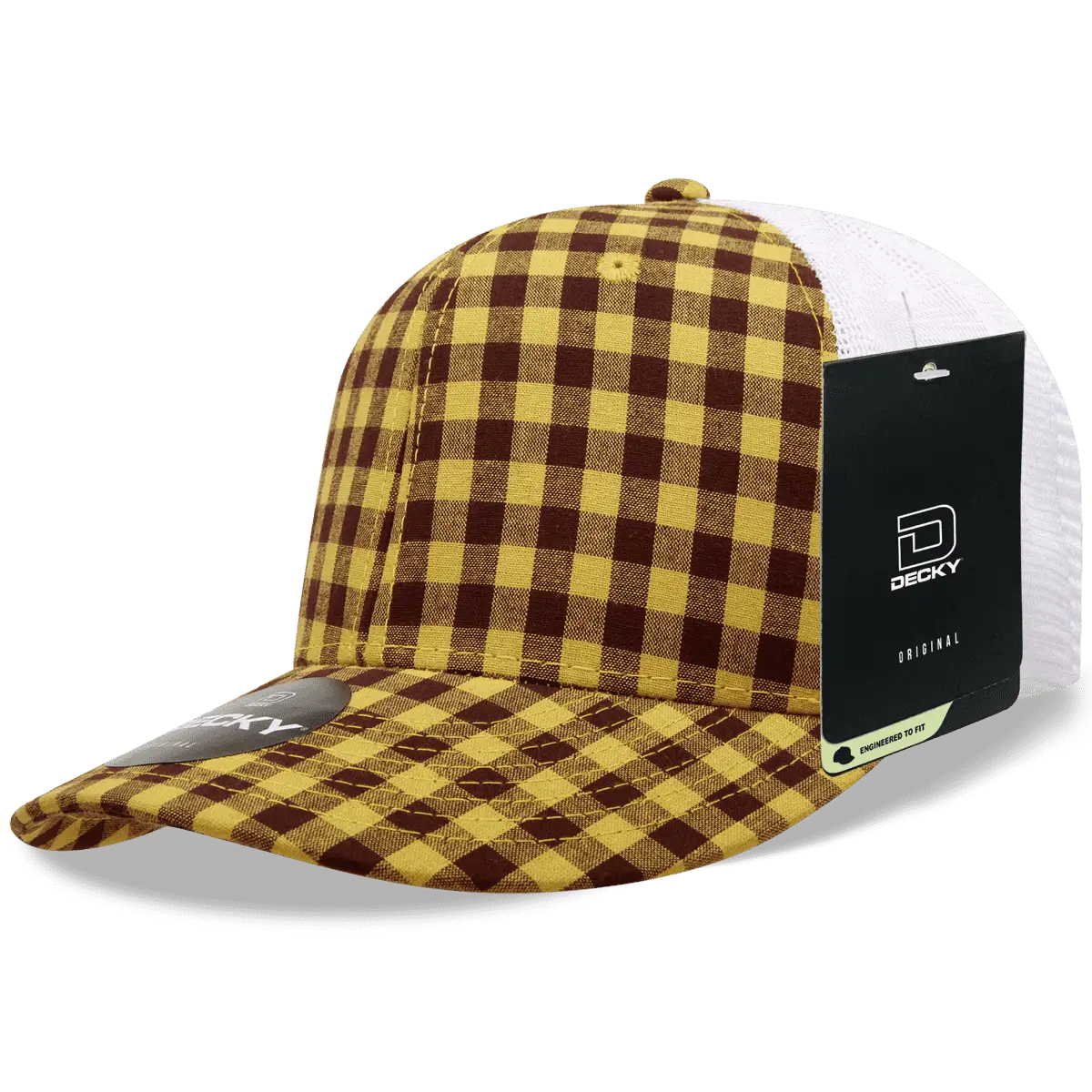 Decky 6017 M/C Plaid Cap - White 186 - White / One Size Fits Most