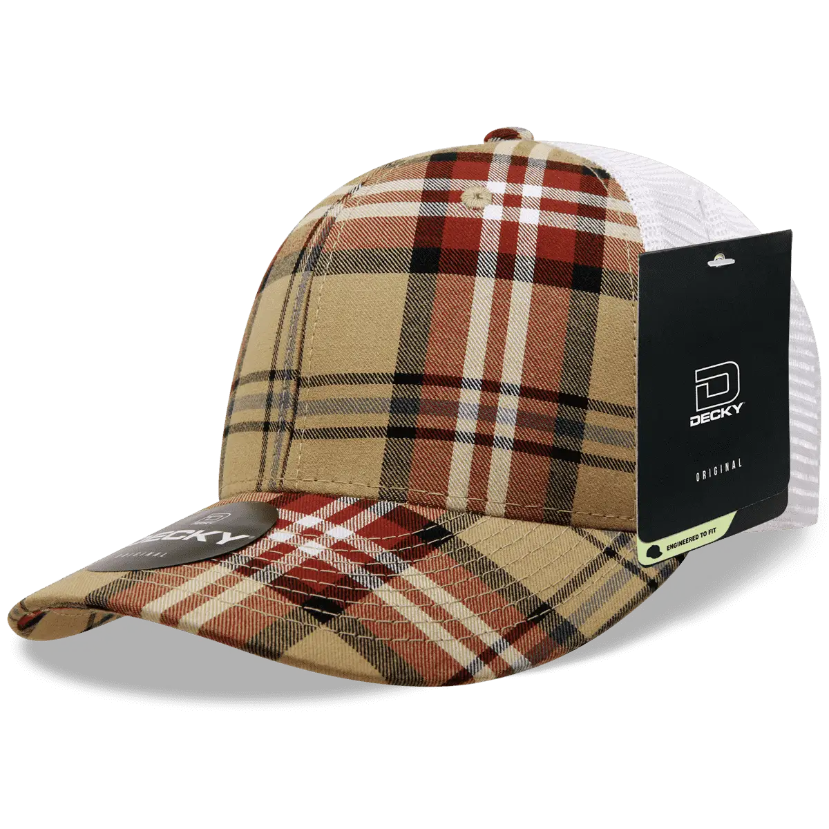 Decky 6017 M/C Plaid Cap White 189 White / One Size Fits Most