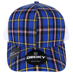 Decky 6017 M/C Plaid Cap White 190 White / One Size Fits Most