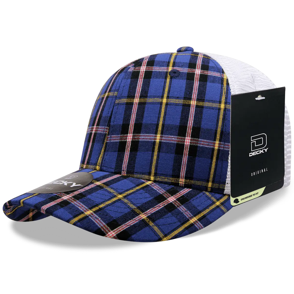 Decky 6017 M/C Plaid Cap White 190 White / One Size Fits Most