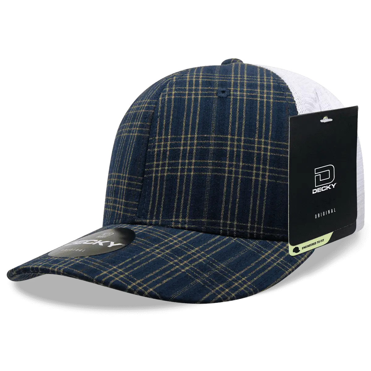 Decky 6017 M/C Plaid Cap - White 192 - White / One Size Fits Most