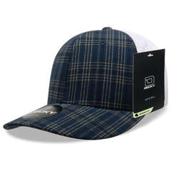 Decky 6017 M/C Plaid Cap - White 192 - White / One Size Fits Most