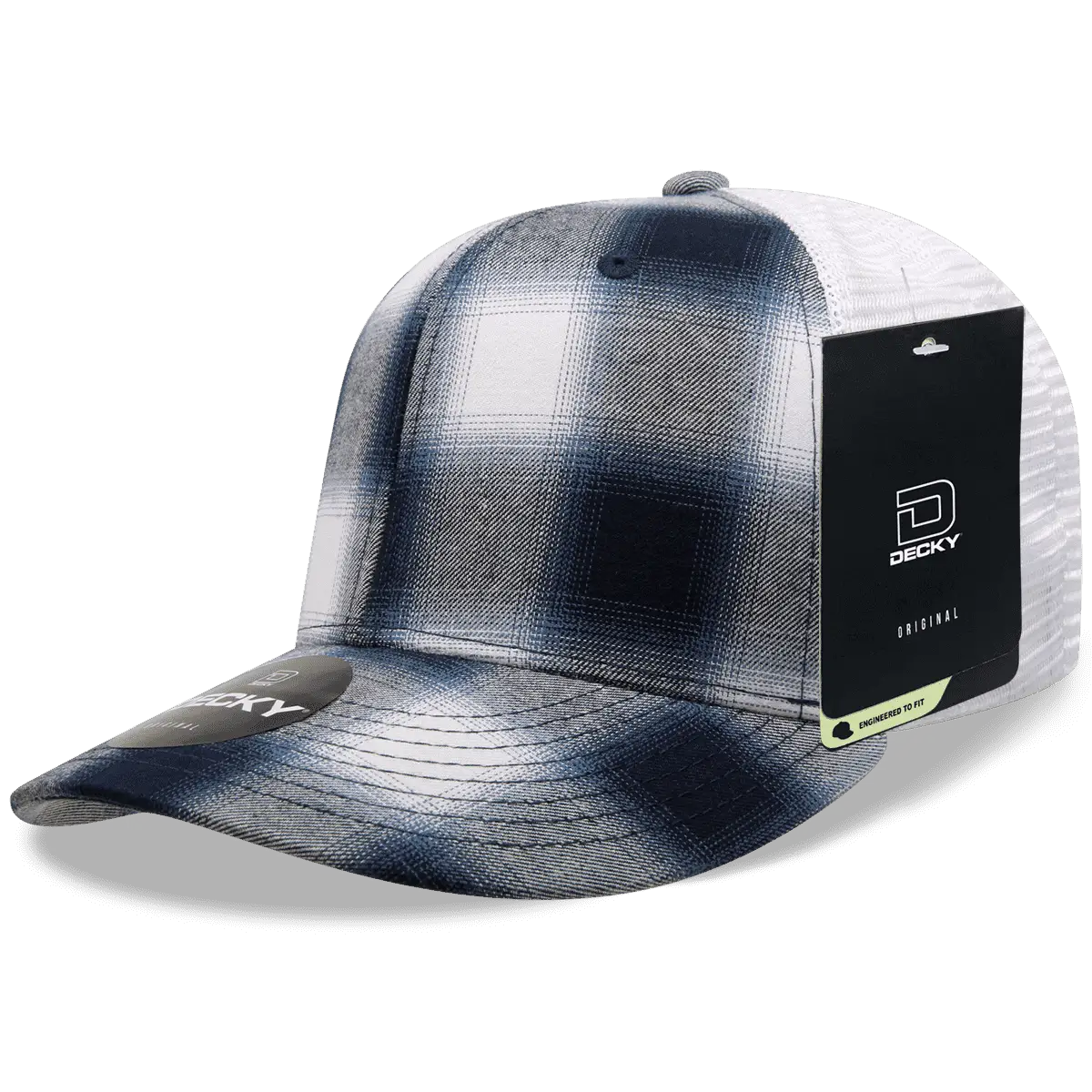 Decky 6017 M/C Plaid Cap - White 193 - White / One Size Fits Most