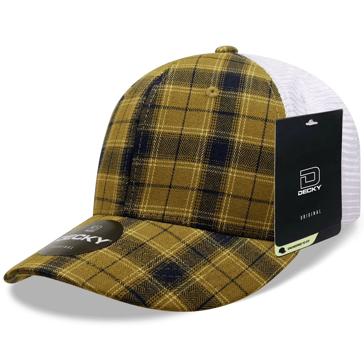 Decky 6017 M/C Plaid Cap - White 197 - White / One Size Fits Most
