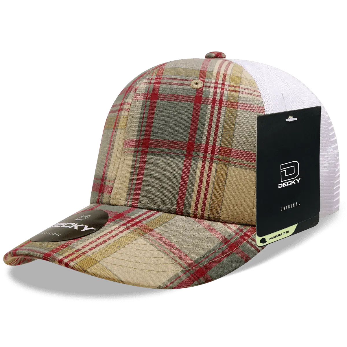 Decky 6017 M/C Plaid Cap White 203 White / One Size Fits Most