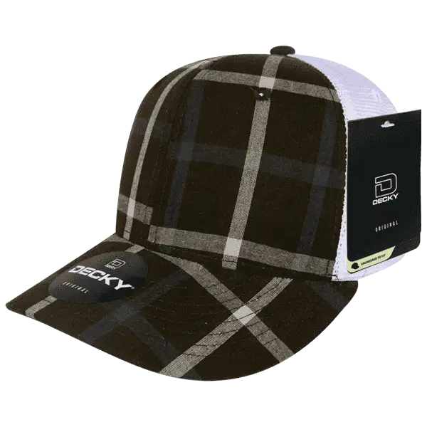 Decky 6017 M/C Plaid Cap - White 226 - White / One Size Fits Most