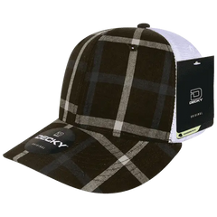 Decky 6017 M/C Plaid Cap - White 226 - White / One Size Fits Most
