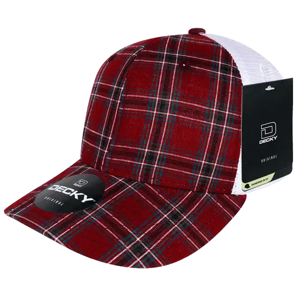 Decky 6017 M/C Plaid Cap - White 237 - White / One Size Fits Most