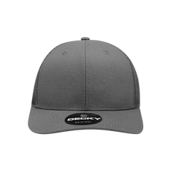 Decky 6021 Mid Profile 6 Panel Poly Cotton Trucker Cap - Charcoal - Dark Gray / One Size Fits Most