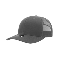 Decky 6021 Mid Profile 6 Panel Poly Cotton Trucker Cap - Charcoal - Dark Gray / One Size Fits Most