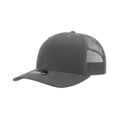 Decky 6021 Mid Profile 6 Panel Poly Cotton Trucker Cap - Charcoal - Dark Gray / One Size Fits Most
