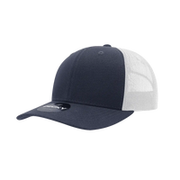 Decky 6021 Mid Profile 6 Panel Poly Cotton Trucker Cap - Navy White - Navy White / One Size Fits Most