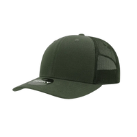 Decky 6021 Mid Profile 6 Panel Poly Cotton Trucker Cap - Olive Black - Olive Black / One Size Fits Most