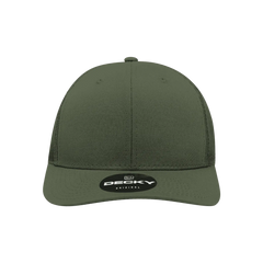Decky 6021 Mid Profile 6 Panel Poly Cotton Trucker Cap - Olive - Olive / One Size Fits Most