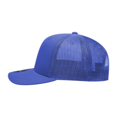 Decky 6021 Mid Profile 6 Panel Poly Cotton Trucker Cap - Royal - Royal / One Size Fits Most