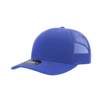 Decky 6021 Mid Profile 6 Panel Poly Cotton Trucker Cap - Royal - Royal / One Size Fits Most