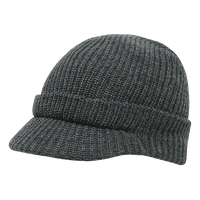 Decky 605 GI Jeep Beanie with Visor - Heather Charcoal - Dark Gray / One Size Fits Most