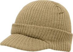 Decky 605 GI Jeep Beanie with Visor - Khaki - Khaki / One Size Fits Most