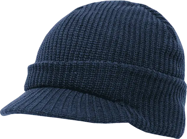 Decky 605 GI Jeep Beanie with Visor - Navy - Navy / One Size Fits Most