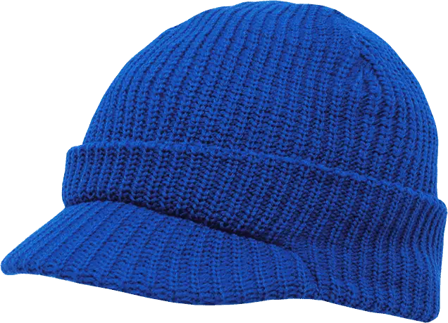Decky 605 GI Jeep Beanie with Visor - Royal - Royal / One Size Fits Most
