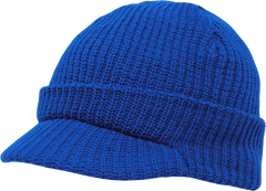 Decky 605 GI Jeep Beanie with Visor - Royal - Royal / One Size Fits Most