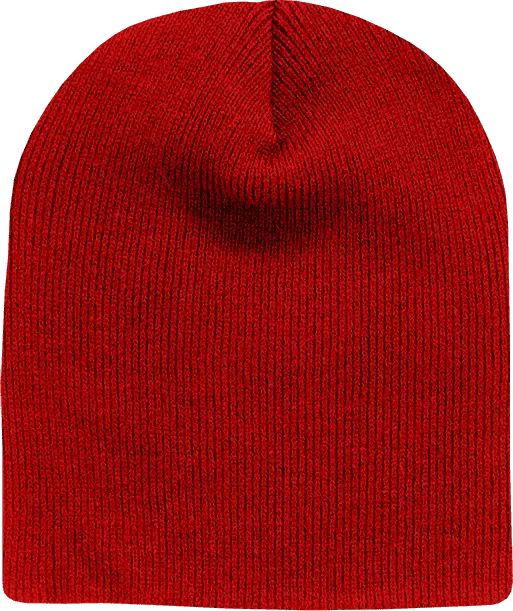 Decky 614 Acrylic Short Beanie - Cardinal - Cardinal / One Size Fits Most