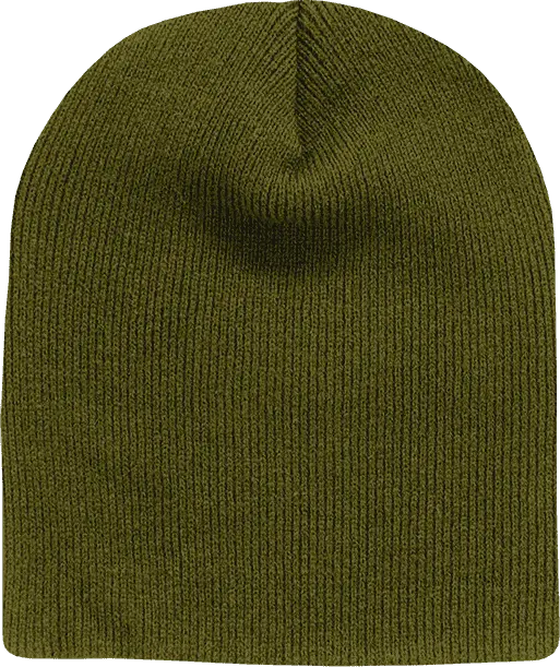 Decky 614 Acrylic Short Beanie - Olive - Olive / One Size Fits Most