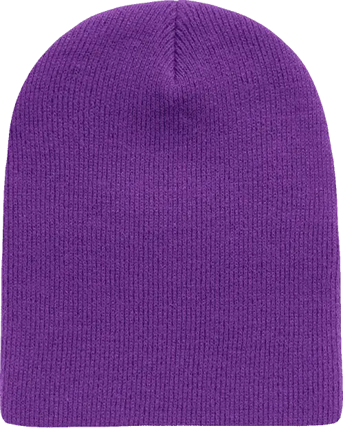 Decky 614 Acrylic Short Beanie - Purple - Purple / One Size Fits Most