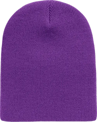 Decky 614 Acrylic Short Beanie - Purple - Purple / One Size Fits Most