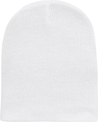 Decky 614 Acrylic Short Beanie - White - White / One Size Fits Most